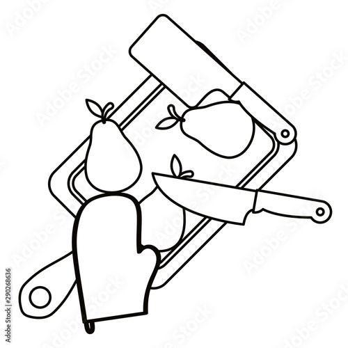 Isolated pear fruit vector design