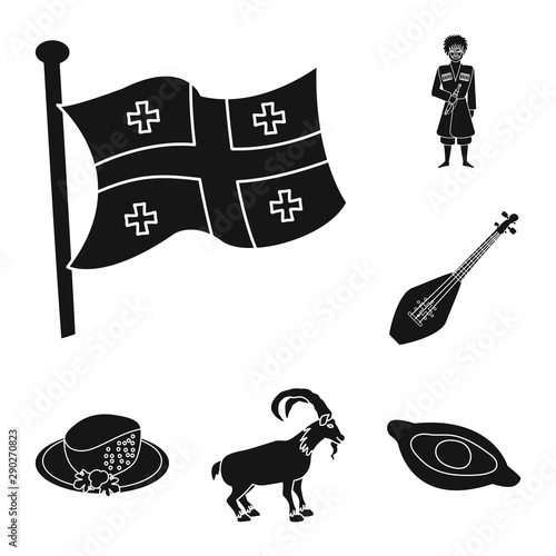 Isolated object of heritage and originality logo. Collection of heritage and traditions stock symbol for web.