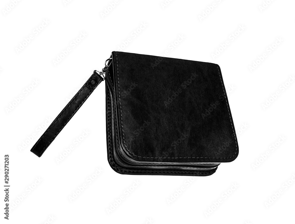 Leather purse isolated on white background Leather purse isolated on white background