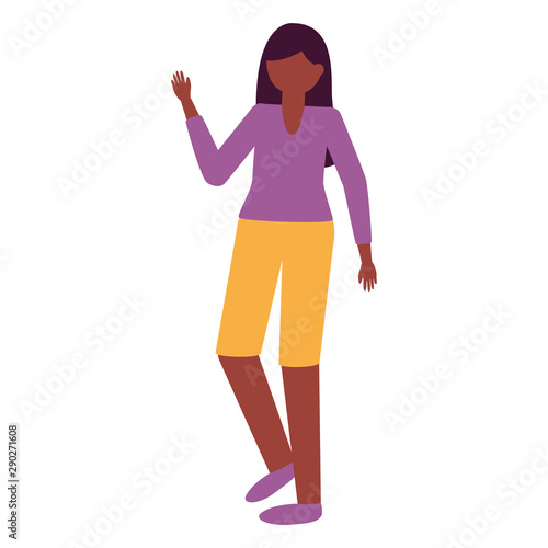 Isolated avatar woman vector design