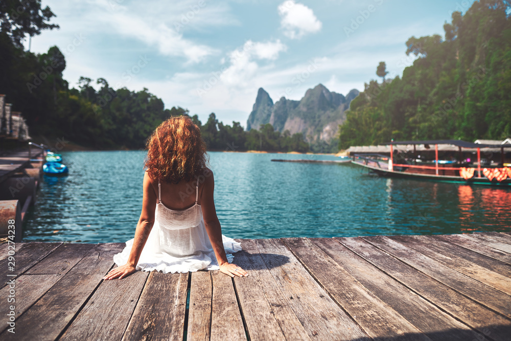 Woman Yoga - relax in nature