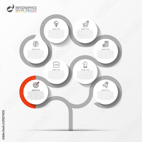 Infographic design template. Creative concept with 8 steps