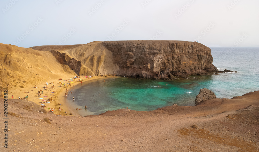 Papagayo (parrot) beach in the south of Lanzarote, one of the Canary Islands in Spain Papagayo (parrot) beach in the south of Lanzarote, one of the Canary Islands in Spain