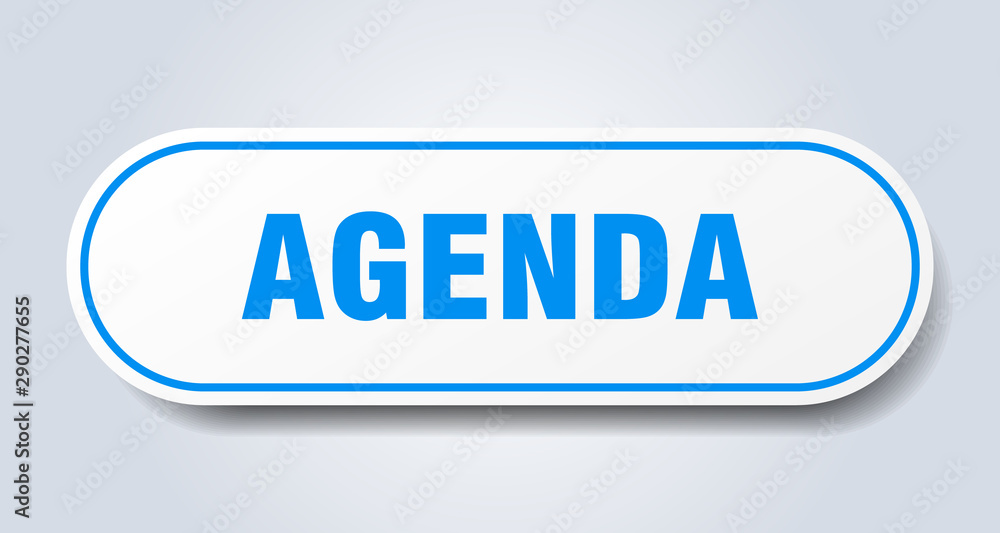 agenda sign. agenda rounded blue sticker. agenda agenda sign. agenda rounded blue sticker. agenda