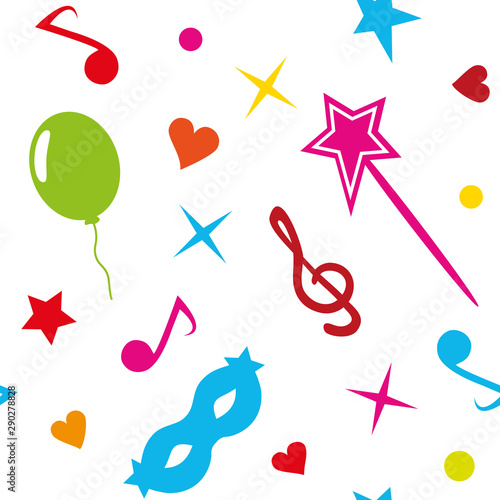 Colorful elements of a fun ...