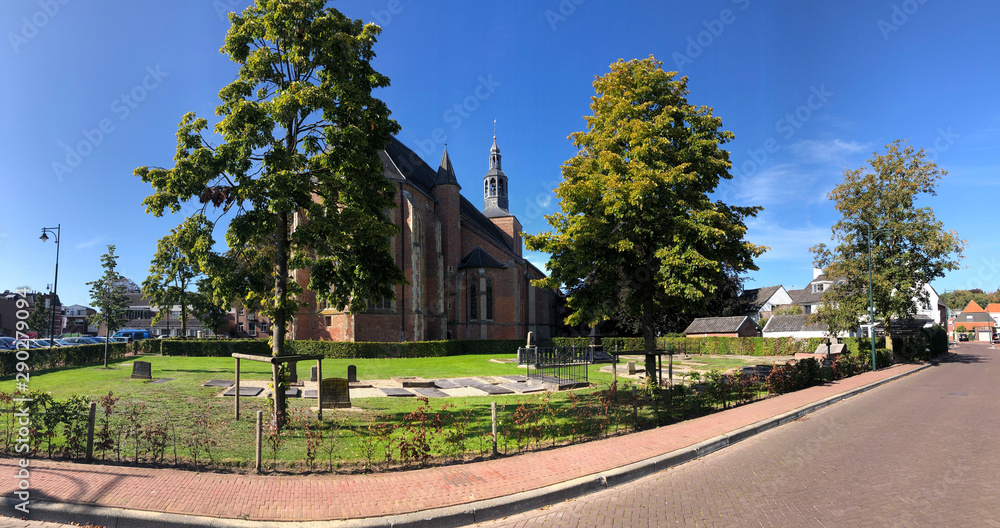 Fototapeta premium Panorama from The old Calixtus church in Groenlo