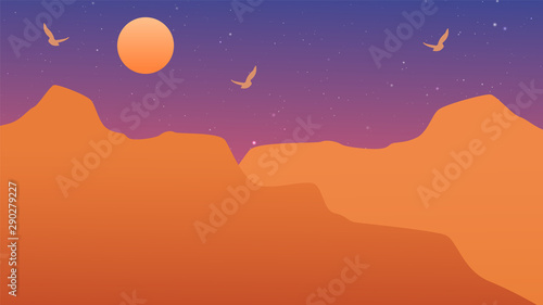Fototapeta Naklejka Na Ścianę i Meble -  sunset landscape background, sunset, sun, sunrice, mountains, sky, sunset view