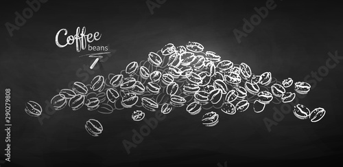 Illustration of pile of coffee beans