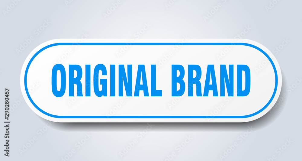 original brand sign. original brand rounded blue sticker. original brand original brand sign. original brand rounded blue sticker. original brand
