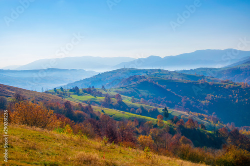 Colorful autumn scenery in the Carpathian mountains