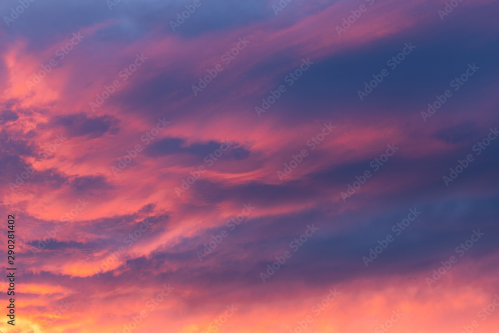 Purple colored cloud during sunrise time.
