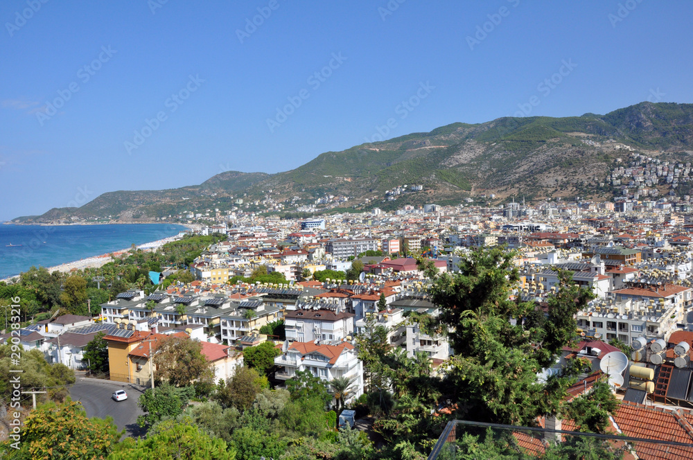 Beautiful view of the city of Alanya, Turkey.