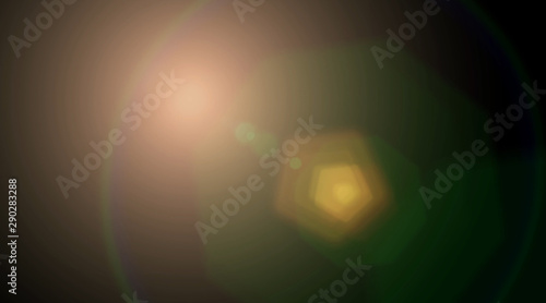 Isolated orange, yellow light rays animation. Shine or sun effect on black screen with bokeh. Dust, dirty lens effect, glitter, shiny, bright, flare footage with alpha channel.  © Ser