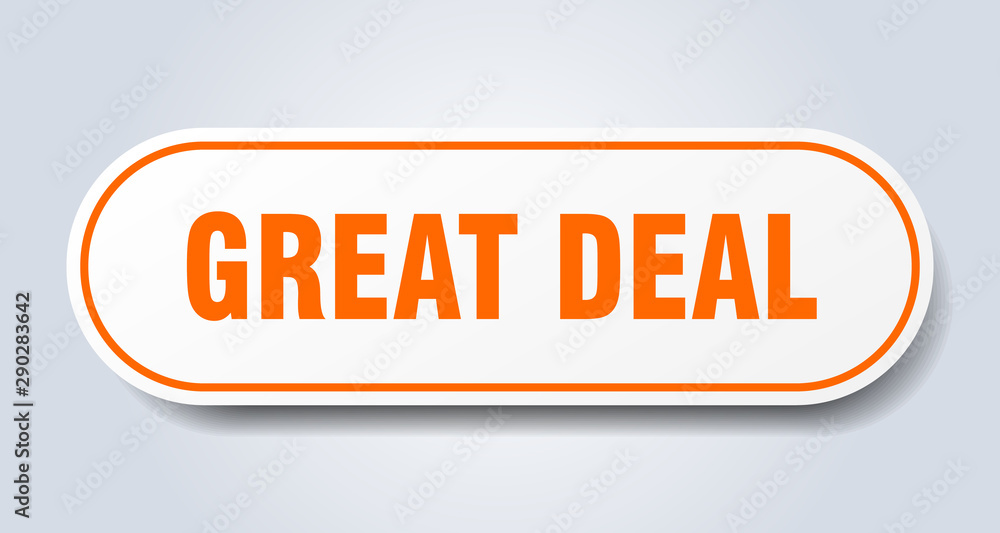 great deal sign. great deal rounded orange sticker. great deal great deal sign. great deal rounded orange sticker. great deal
