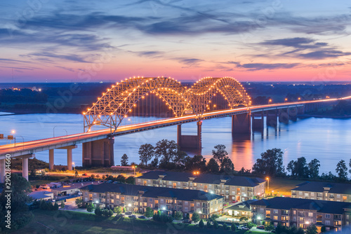 Memphis, Tennessee, USA at Hernando de Soto Bridg photo