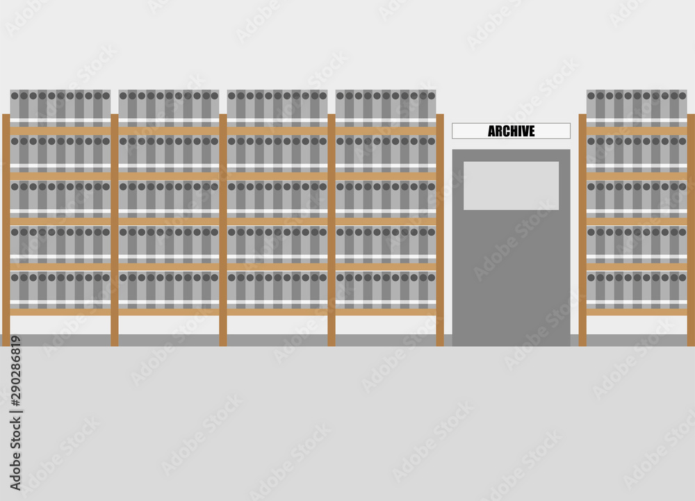 Archivo de una empresa con carpetas. Archivo de una empresa con carpetas.