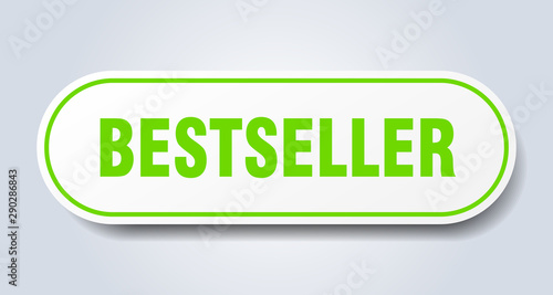 bestseller sign. bestseller rounded green sticker. bestseller