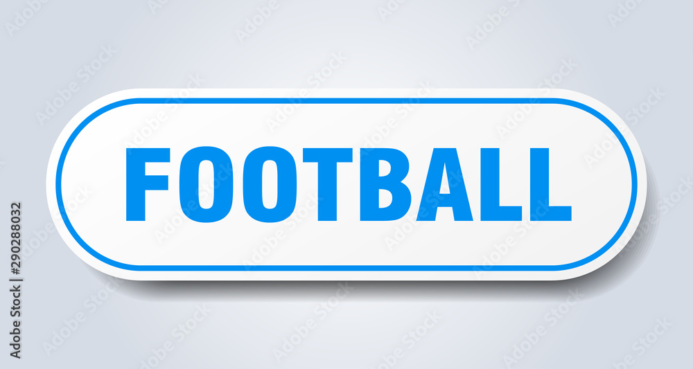 football sign. football rounded blue sticker. football football sign. football rounded blue sticker. football