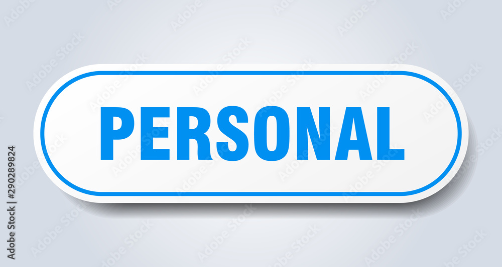 personal sign. personal rounded blue sticker. personal personal sign. personal rounded blue sticker. personal