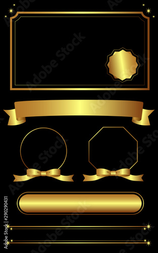 ゴールドのフレームデザイン