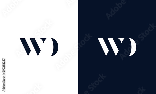 Abstract letter WD logo. This logo icon incorporate with abstract shape in the creative way.