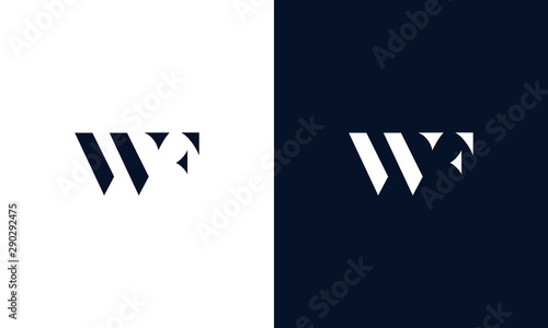 Abstract letter WF logo. This logo icon incorporate with abstract shape in the creative way.