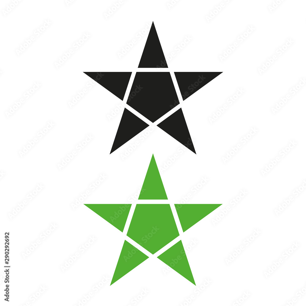 icon, star, black and linear, vector illustration.