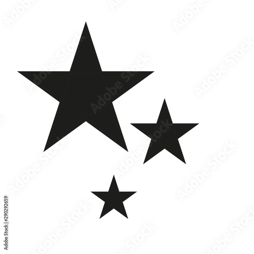 icon, star, black and linear, vector illustration.