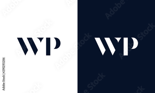 Abstract letter WP logo. This logo icon incorporate with abstract shape in the creative way.