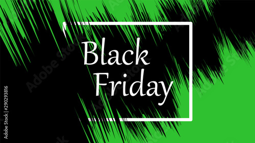 Black Friday Special Background with Green shades
