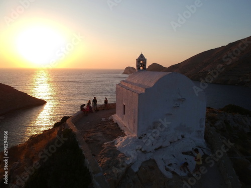 Syros Galissas coucher de soleil Cyclades Grèce photo