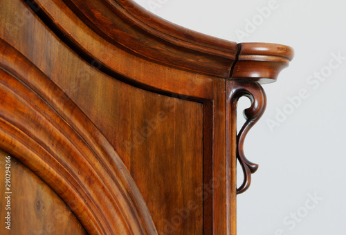 Traditional decorated oak wardrobe. Honest carpentry.