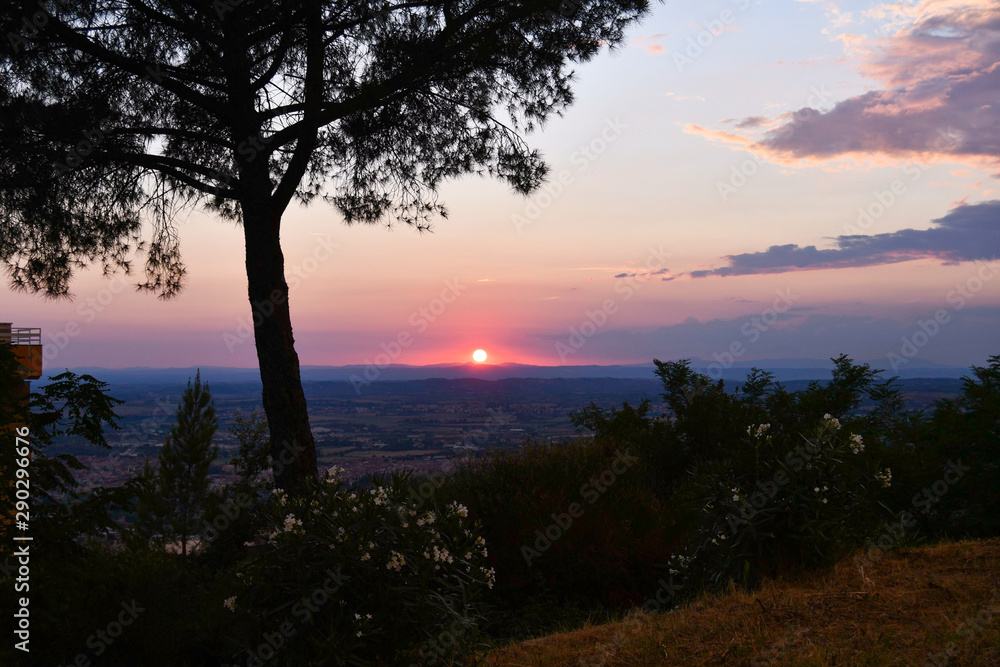 Fototapeta premium Sunset in Tuscany