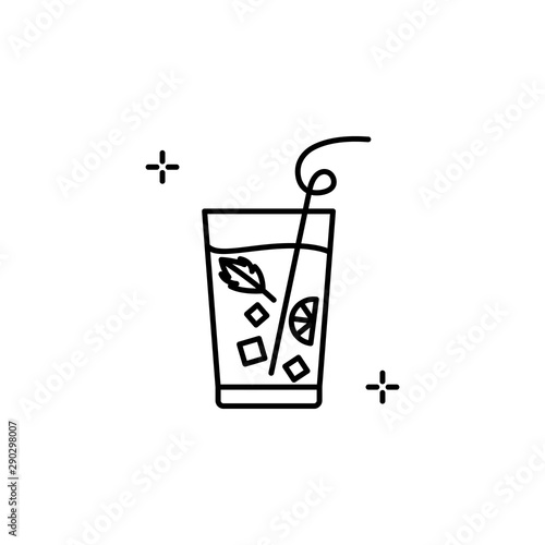 Mojito, spanish icon. Element of spanish thin line icon