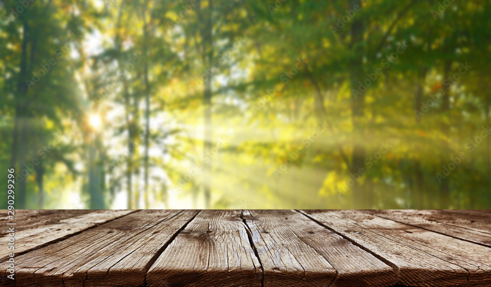 Empty old wooden table background Empty old wooden table background