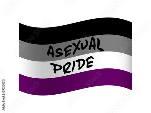 Asexual pride flag background. Ace. Gender identitie. LGBTO movement. LGBTQ community.  Vector illustration.