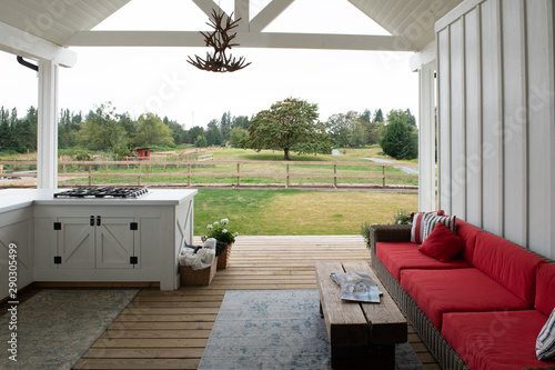 Modern upscale farmhouse patio photo