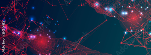 Background with plexus effect. Futuristic vector illustration.