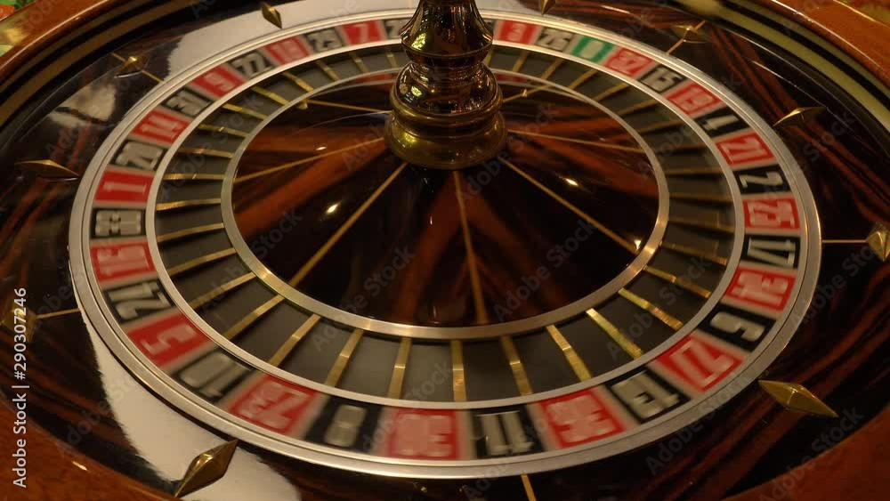 Roulette wheel spinning and ball stopping at 26 Black. Roulette wheel spinning and ball stopping at 26 Black.