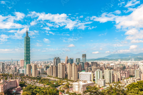 Panoramic view of Taipei City, taiwan photo