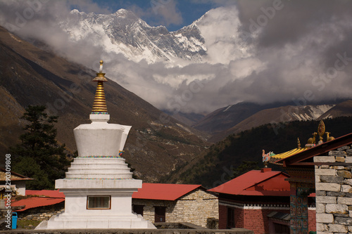 Tengboche Monastery with Mt. Amadablam, Everest base camp trekking, Nepal