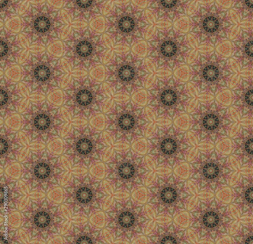 Kaleidoscope style, seamless abstract line geometry simple pattern background.
