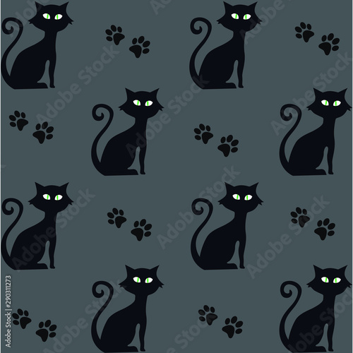 Cat silhouette  art  vector illustration