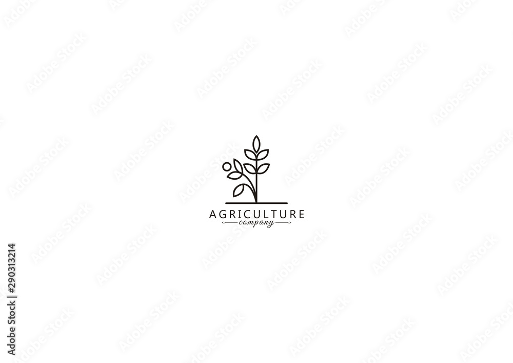 simple logos of plants that are growing in the agricultural industry