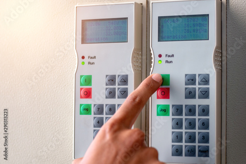 Finger pressing button Variable speed drive inverter used in factories