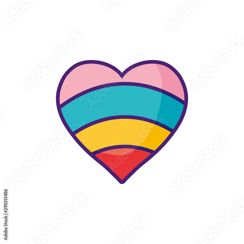 cute heart love icon vector ilustration