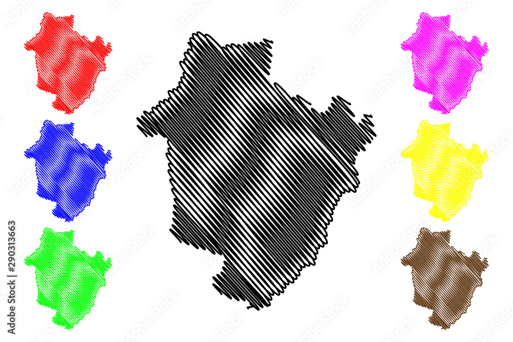 HajduBihar County (Hungary, Hungarian counties) map vector