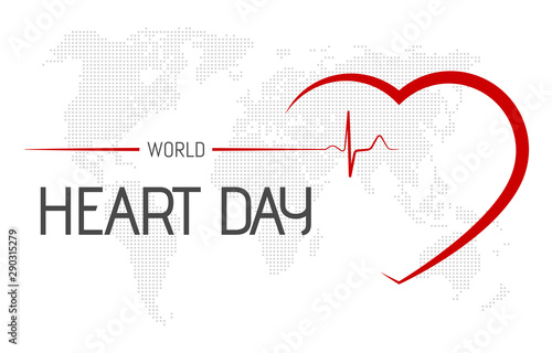 Banner, poster or illustration for world heart day background