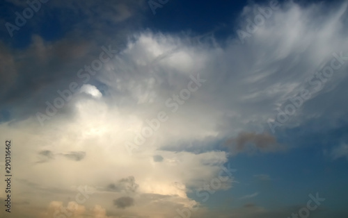 Evening sky with White clouds