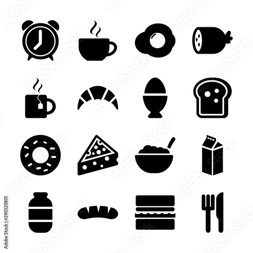 breakfast solid icons